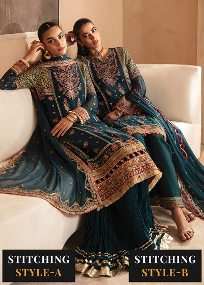 Raahi By Xenia Unsticthed Luxury Collection 2024 D-08 Nehmat