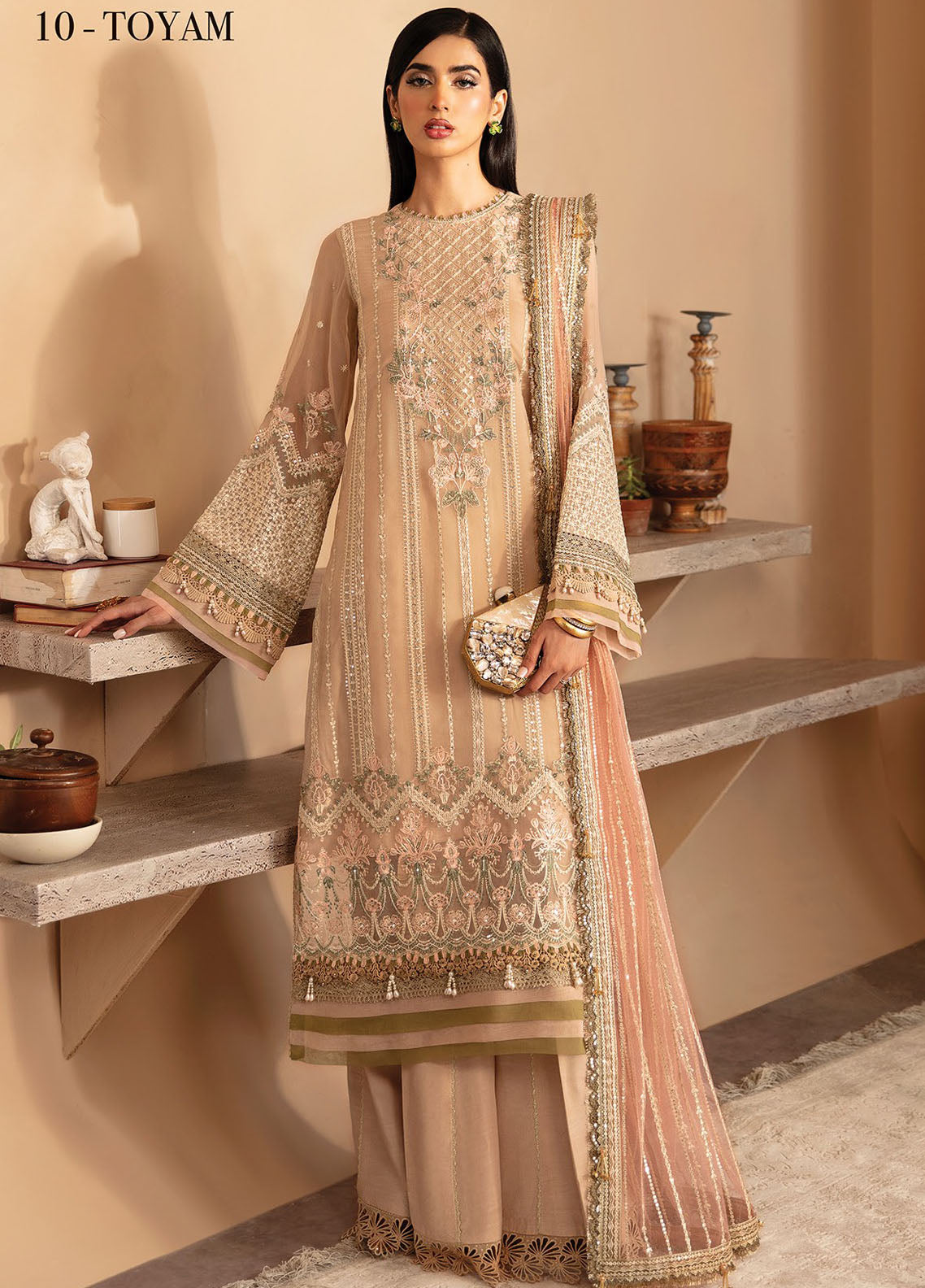 Raahi By Xenia Unsticthed Luxury Collection 2024 D-10 Toyam