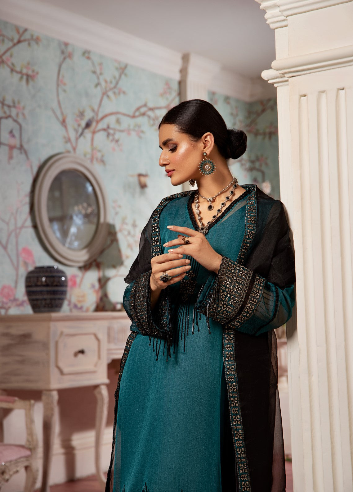 Raas By Pashmire Pret Embroidered Organza 3 Piece Suit Anaya