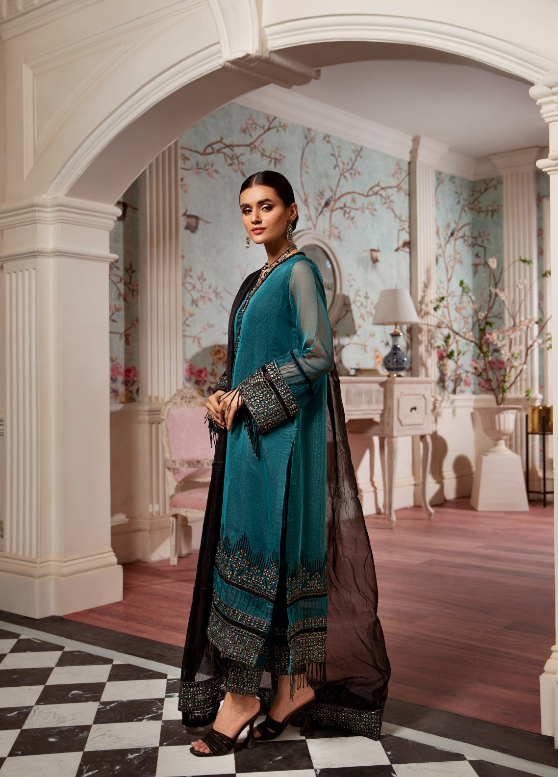 Raas By Pashmire Pret Embroidered Organza 3 Piece Suit Anaya