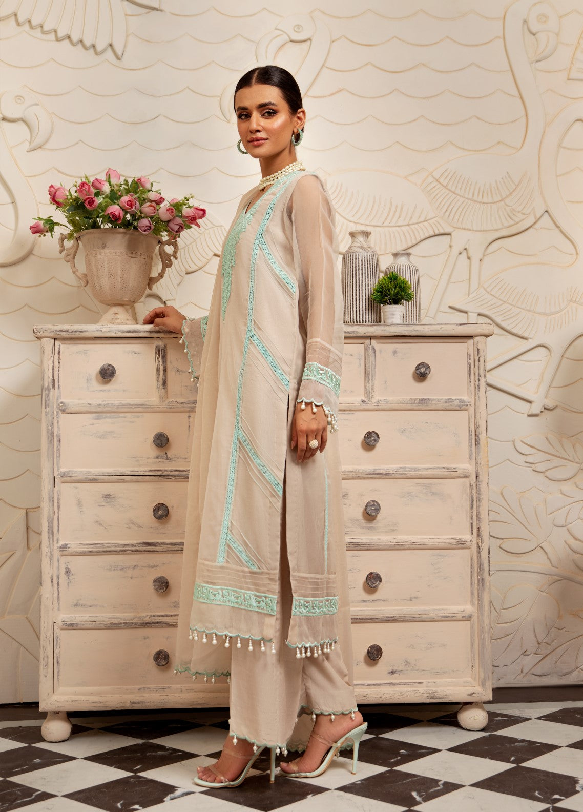 Raas By Pashmire Pret Embroidered Organza 3 Piece Suit Zarah