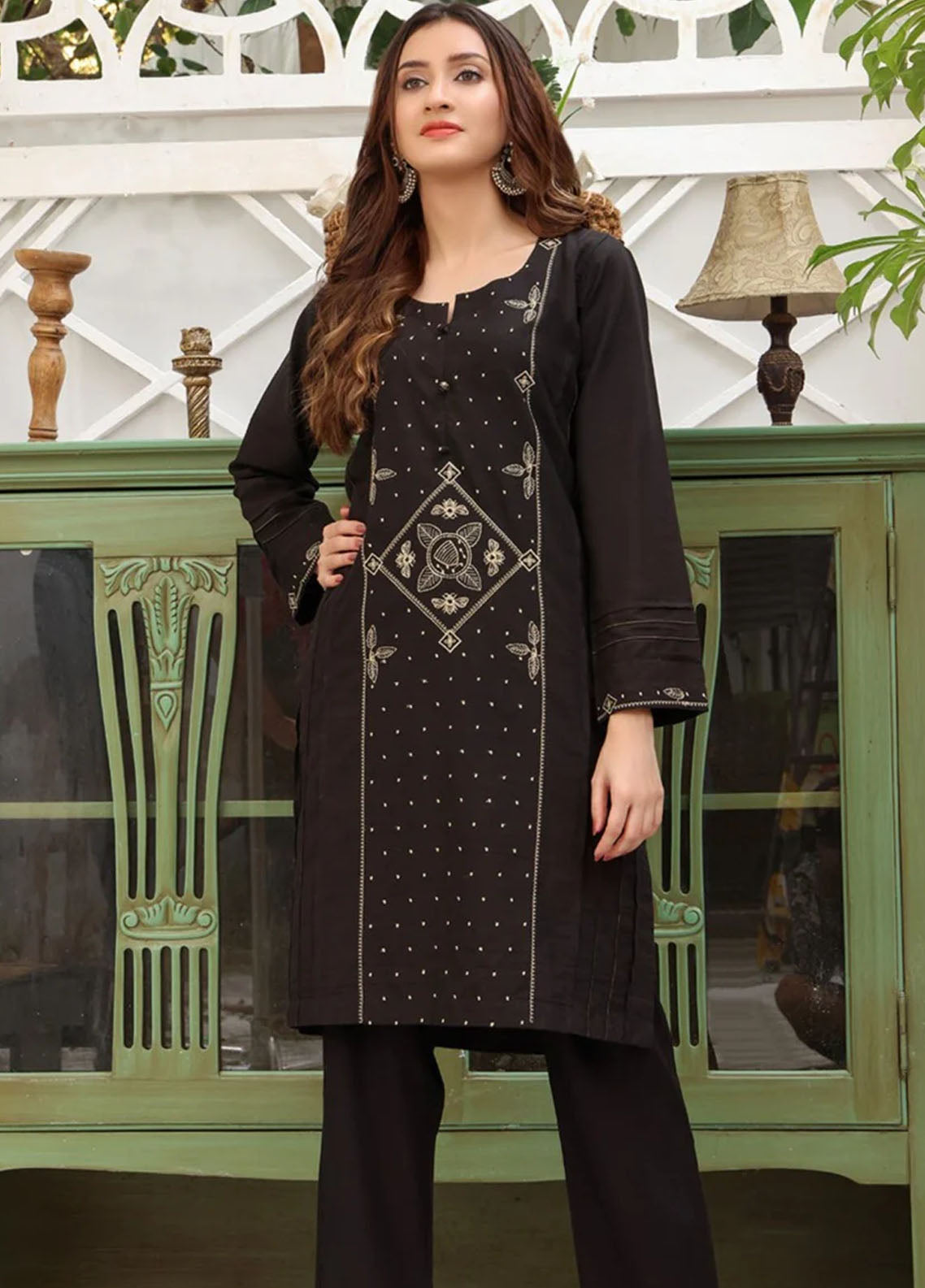 Rabia's Textiles Pret Embroidered Lawn Kurti RT1P16 Jasper