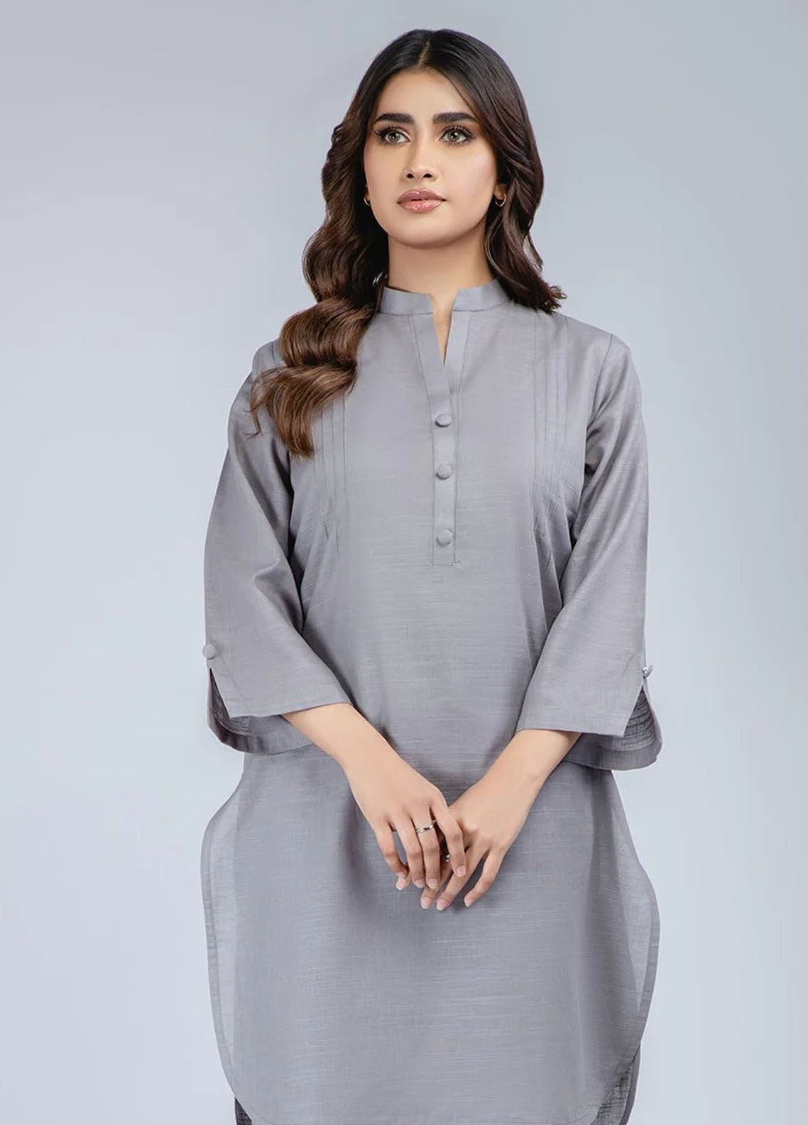 Rabia's Textiles Pret Plain Lawn 2 Piece Suit RTW2P2S Charcoal Hue