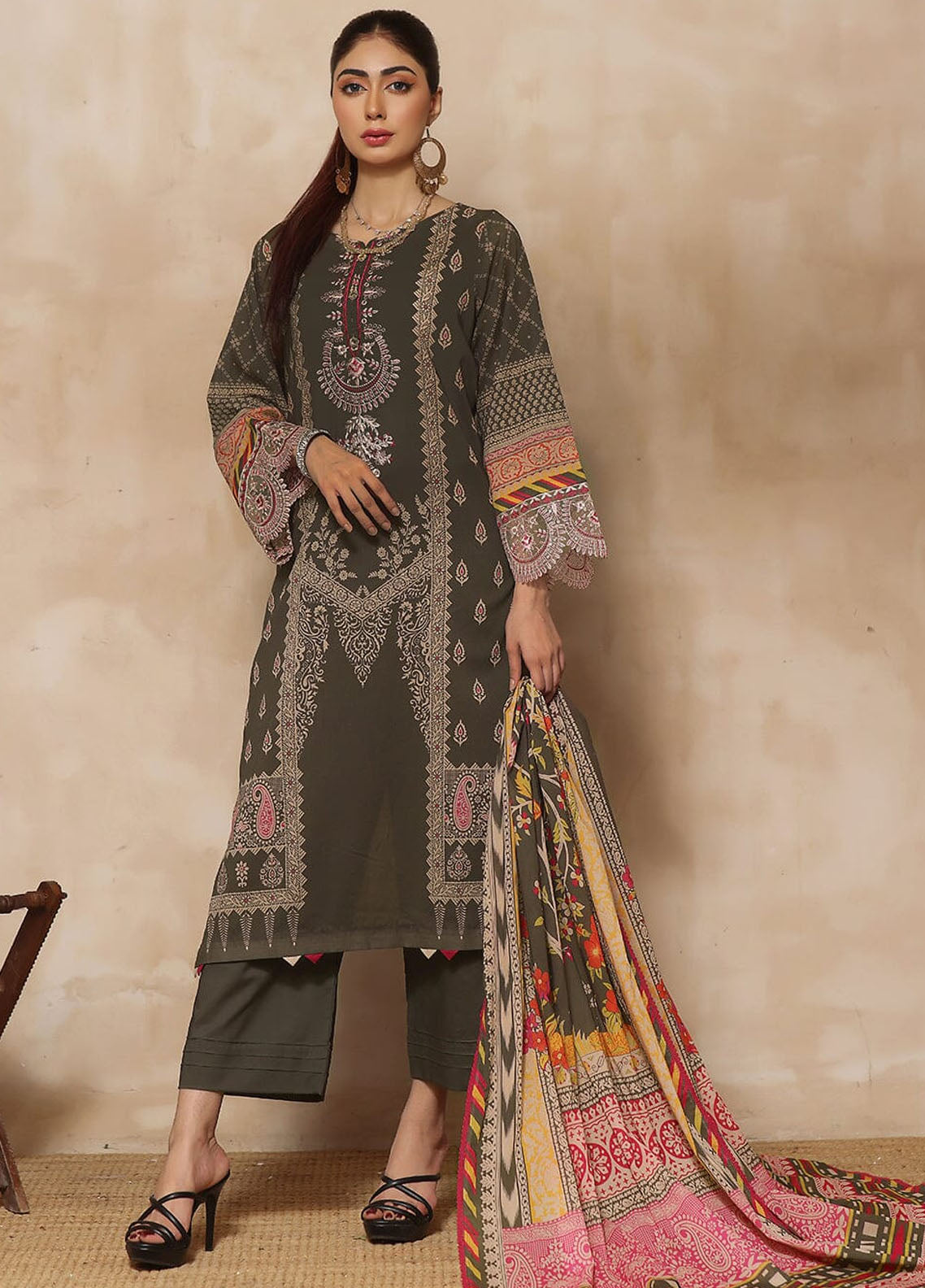 Rang-e-Hayah By Khas Unstitched Lawn Collection 2023 KL-1928