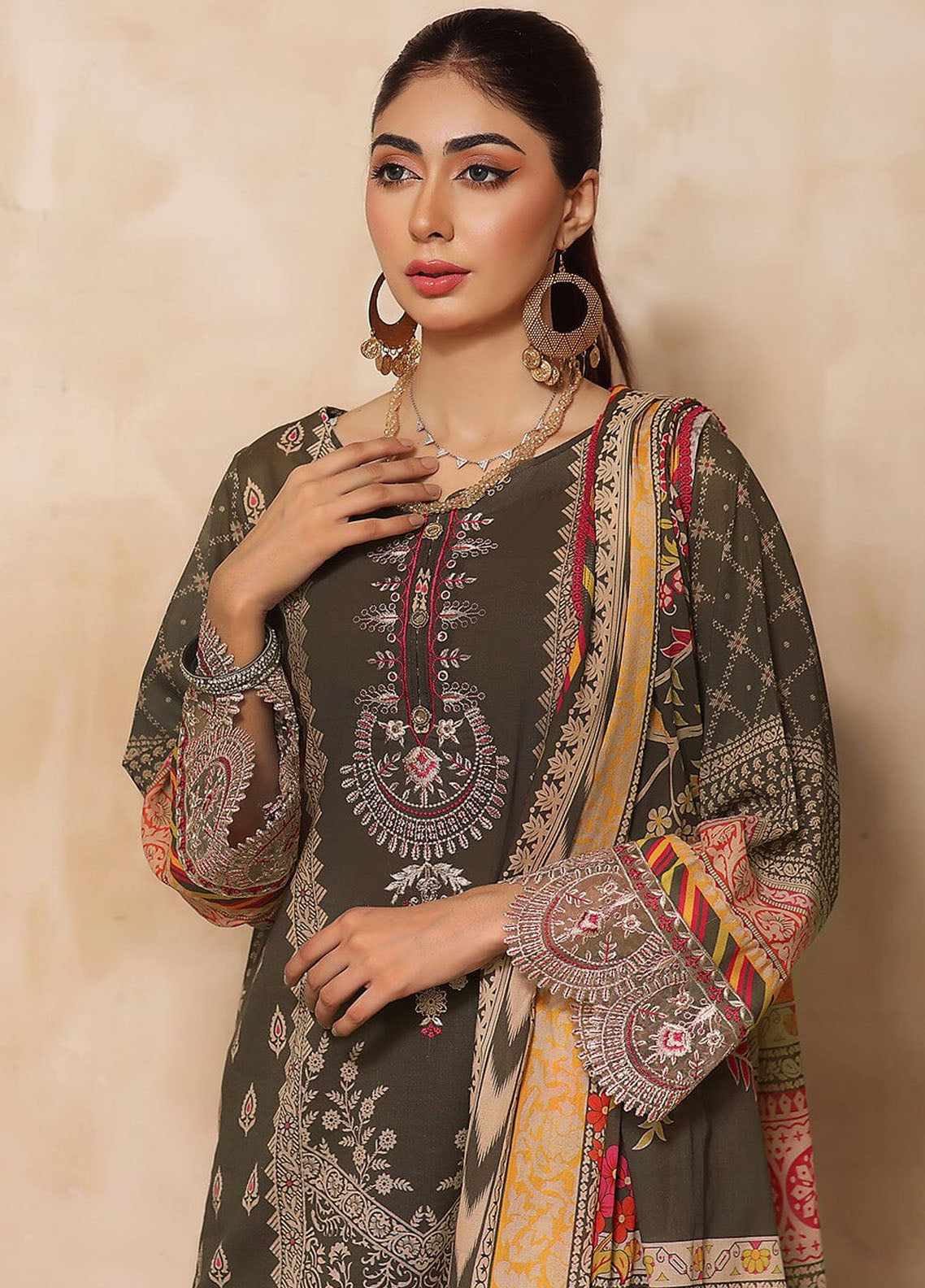 Rang-e-Hayah By Khas Unstitched Lawn Collection 2023 KL-1928