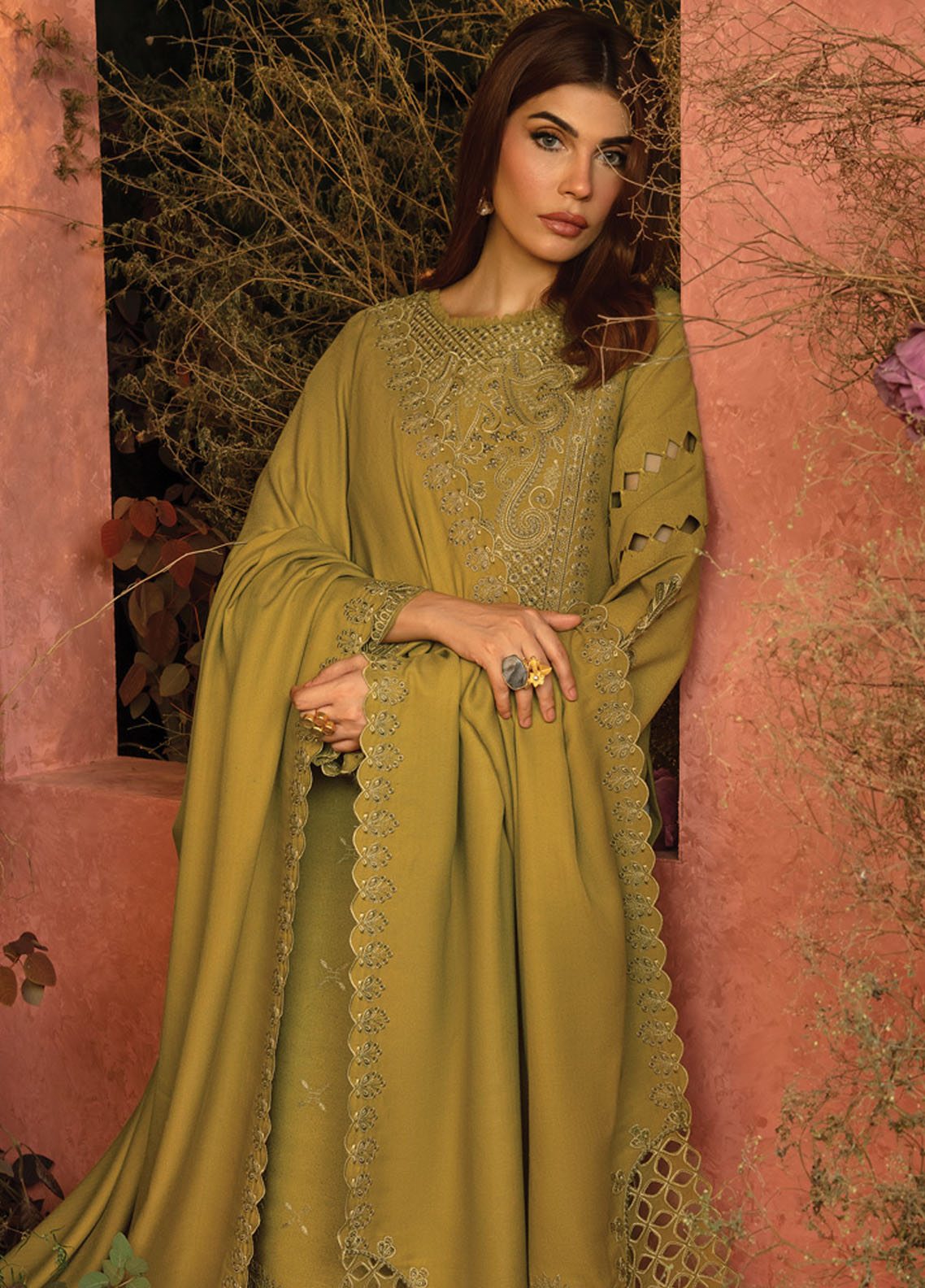 Rang Rasiya Unstitched Premium Winter Edit 2024 D-10 Cardamom