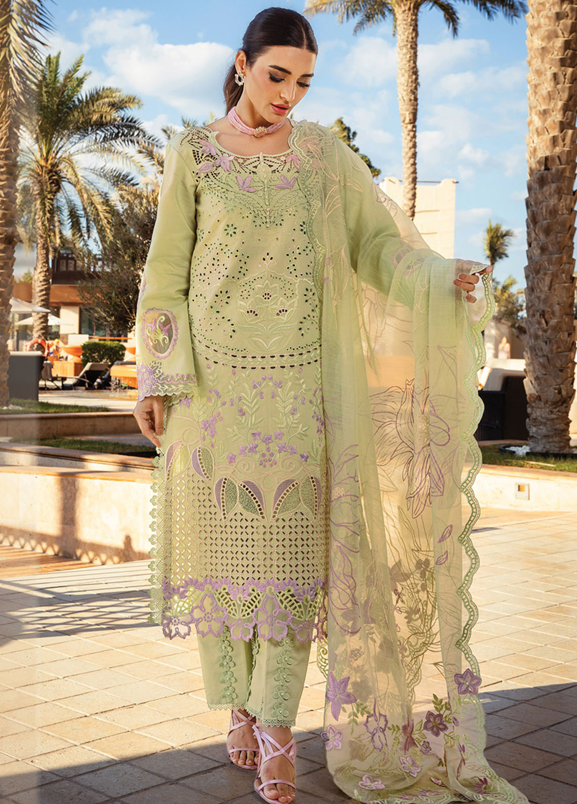 Rang Rasiya Embroidered Lawn Suits Unstitched 3 Piece RR25PS D-03 Elaheh