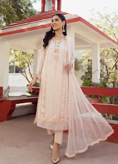 Shamooz Luxury Pret Chiffon 3 Piece Suit Pink Tone SEM-0417