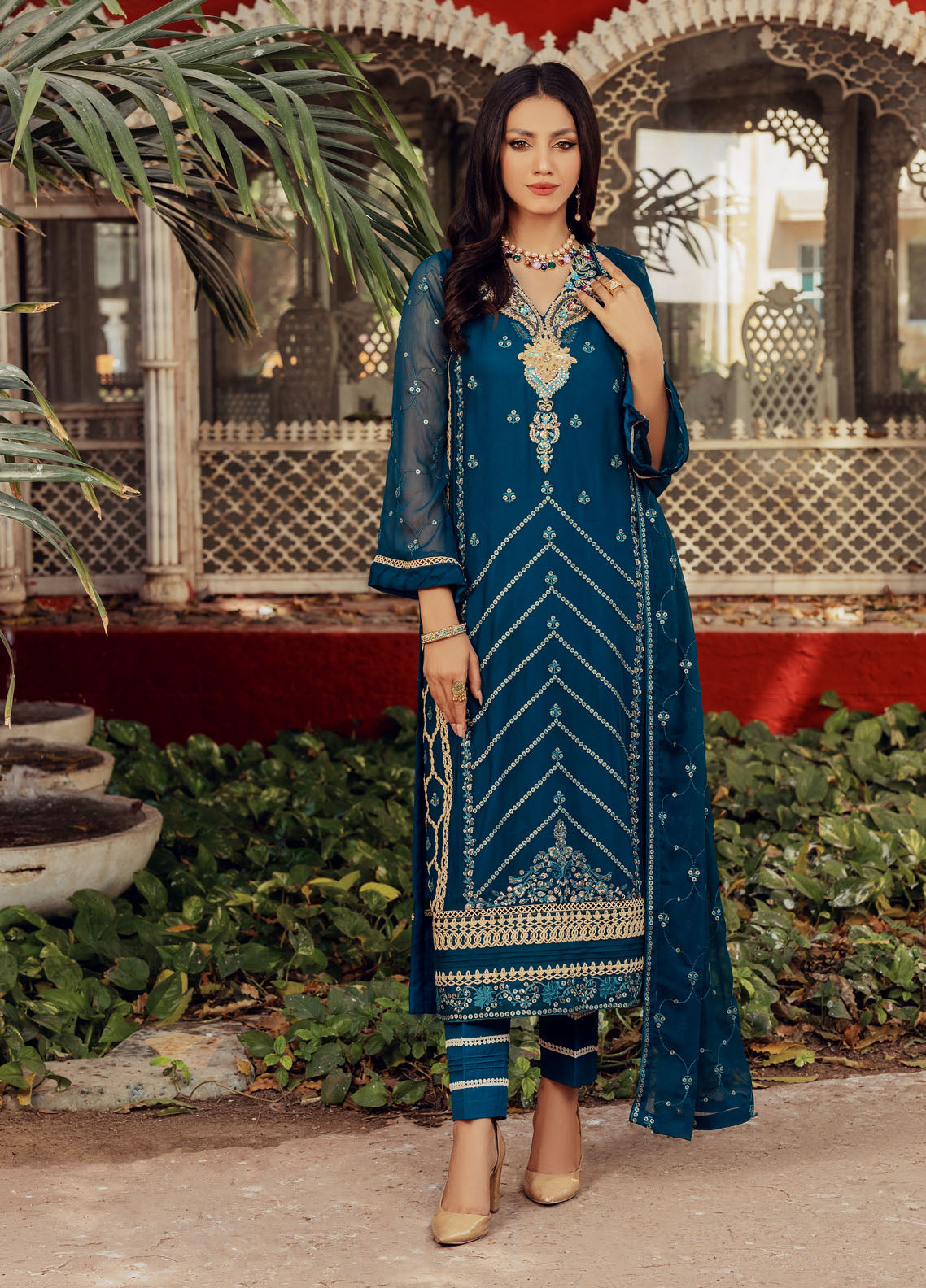 Shamooz Luxury Pret Chiffon 3 Piece Suit Ruhi SEM-0433