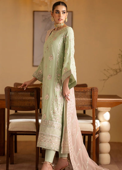 Romansiyyah By Emaan Adeel Embroidered Chiffon Suit Unstitched 3 Piece EA24R Najmeh - Formal Collection