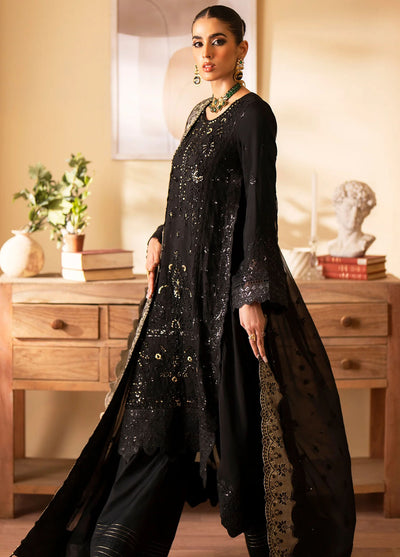 Romansiyyah By Emaan Adeel Embroidered Chiffon Suit Unstitched 3 Piece EA24R Rehani - Formal Collection