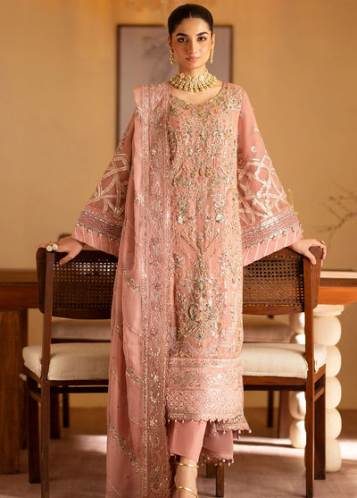 Romansiyyah By Emaan Adeel Embroidered Chiffon Suit Unstitched 3 Piece EA24R Saleha - Formal Collection