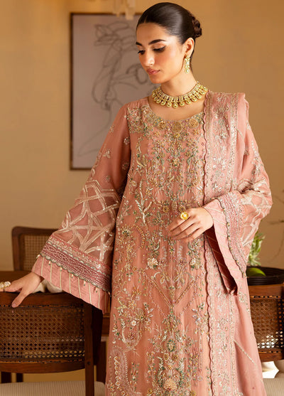 Romansiyyah By Emaan Adeel Embroidered Chiffon Suit Unstitched 3 Piece EA24R Saleha - Formal Collection