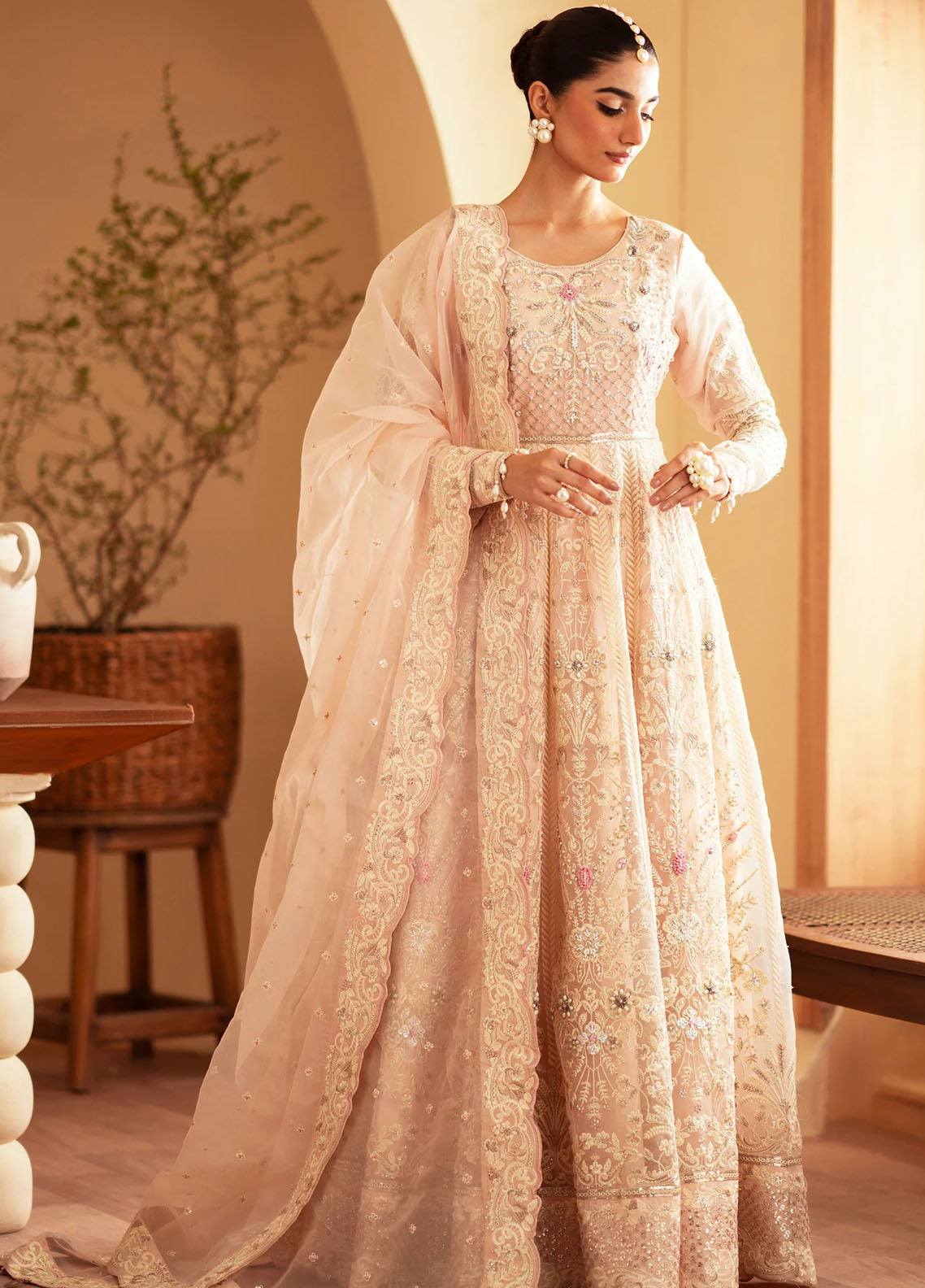 Romansiyyah By Emaan Adeel Embroidered Organza Suit Unstitched 3 Piece EA24R Faatin - Formal Collection