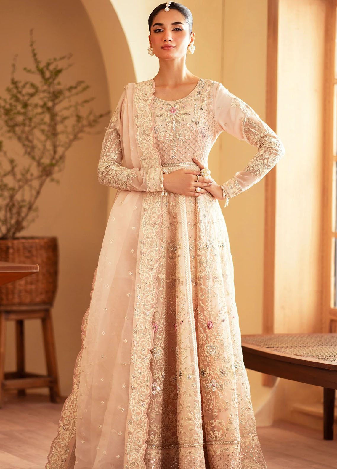 Romansiyyah By Emaan Adeel Embroidered Organza Suit Unstitched 3 Piece EA24R Faatin - Formal Collection