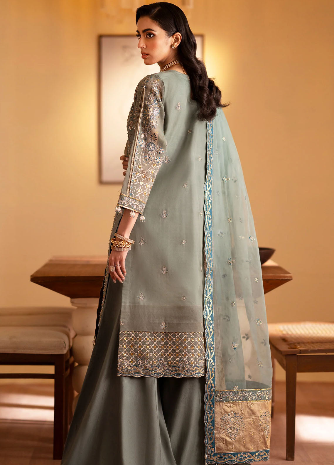 Romansiyyah By Emaan Adeel Embroidered Organza Suit Unstitched 3 Piece EA24R Roheen - Formal Collection