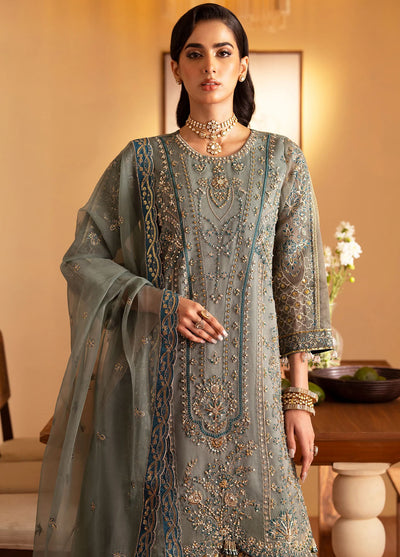 Romansiyyah By Emaan Adeel Embroidered Organza Suit Unstitched 3 Piece EA24R Roheen - Formal Collection