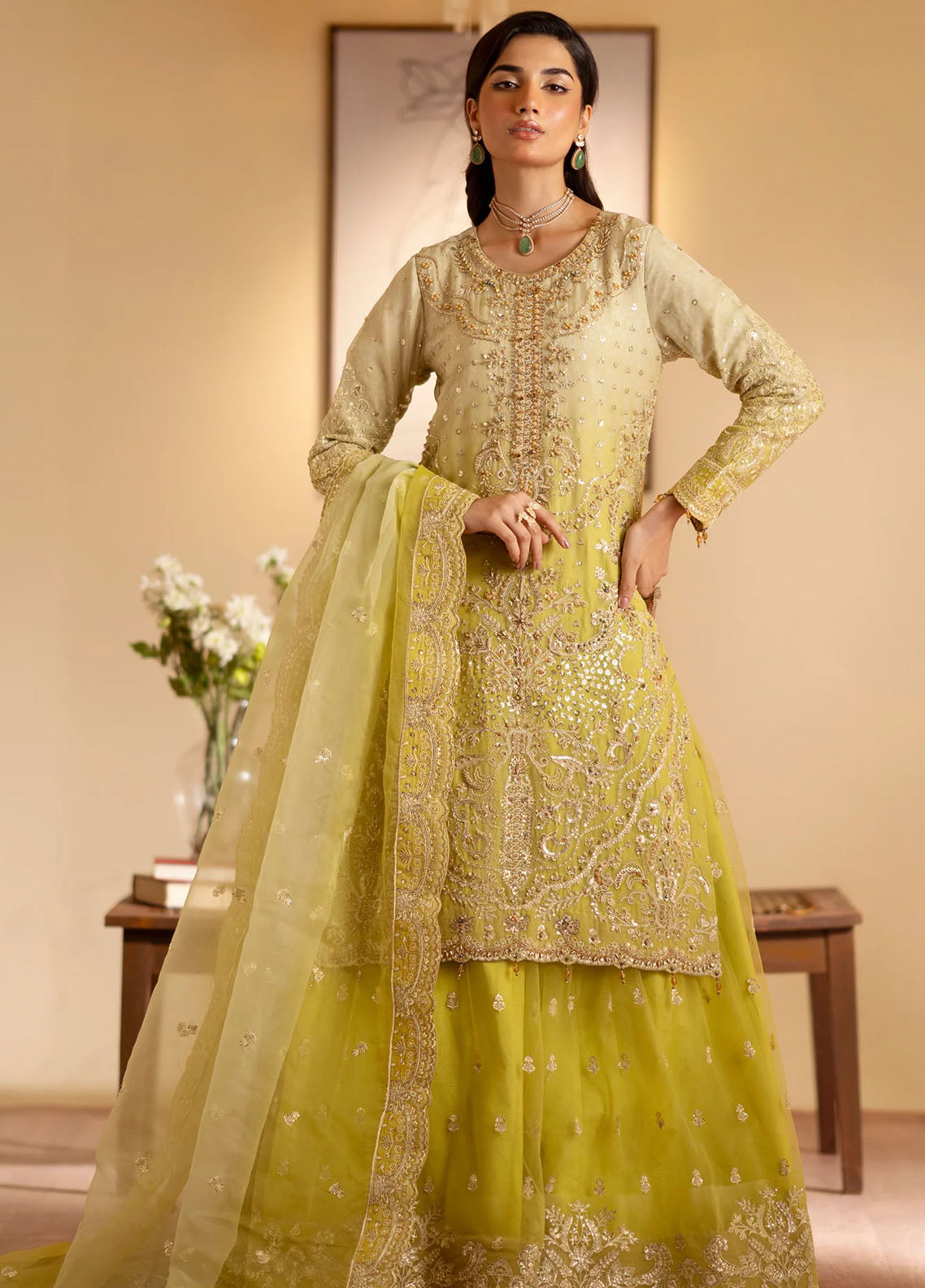 Romansiyyah By Emaan Adeel Embroidered Organza Suit Unstitched 3 Piece EA24R Sabian - Formal Collection