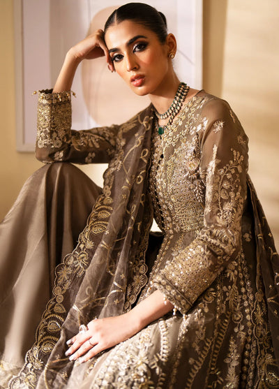 Romansiyyah By Emaan Adeel Embroidered Organza Suit Unstitched 3 Piece EA24R Yesra - Formal Collection