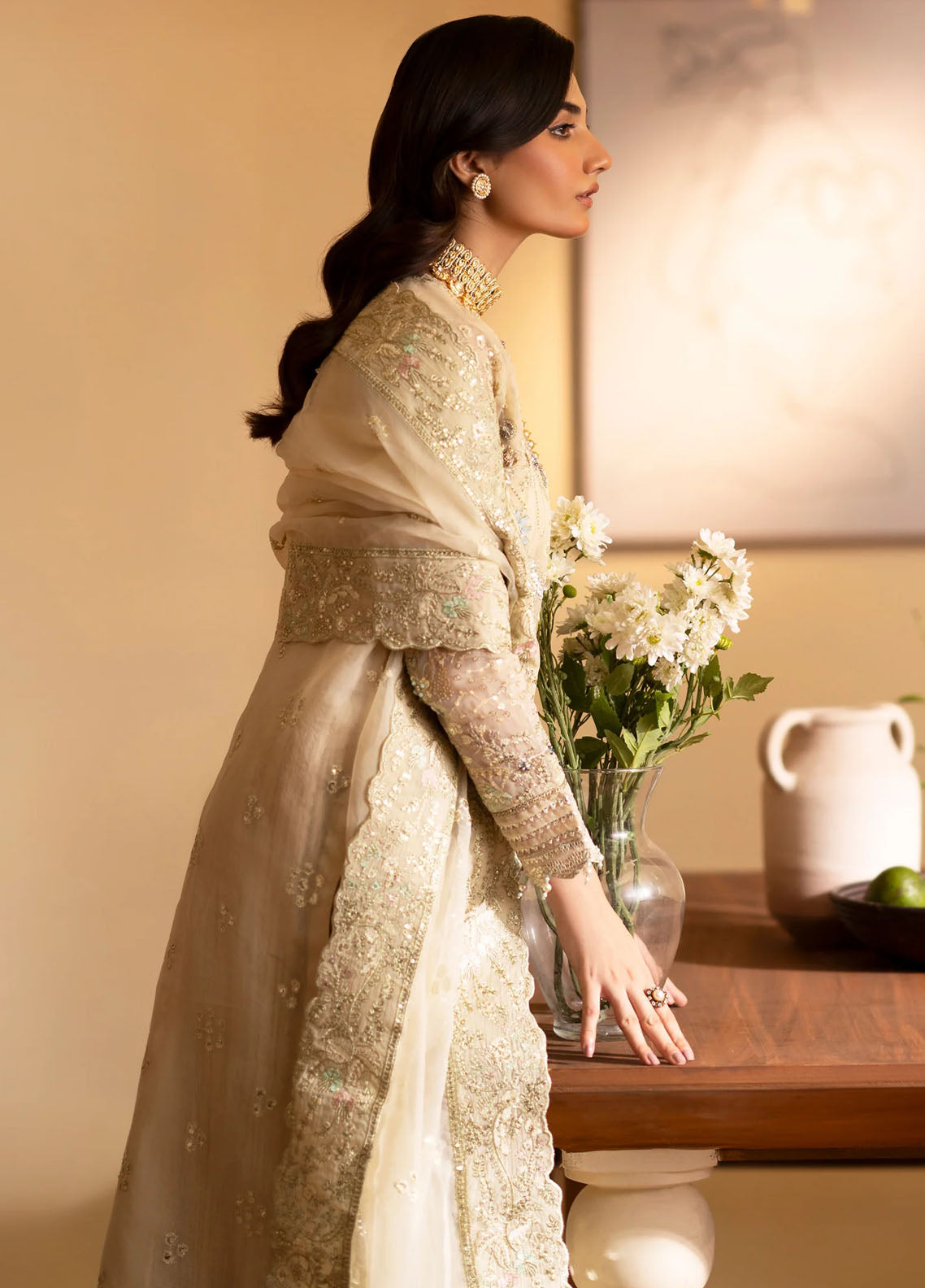 Romansiyyah By Emaan Adeel Embroidered Organza Suit Unstitched 3 Piece EA24R Zafia - Formal Collection