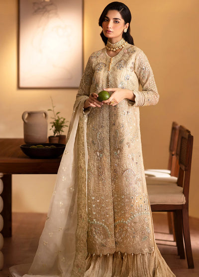 Romansiyyah By Emaan Adeel Embroidered Organza Suit Unstitched 3 Piece EA24R Zafia - Formal Collection