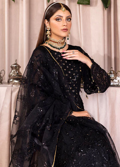 Romansiyyah By Emaan Adeel Luxury Formals Collection 2023 Black Swan