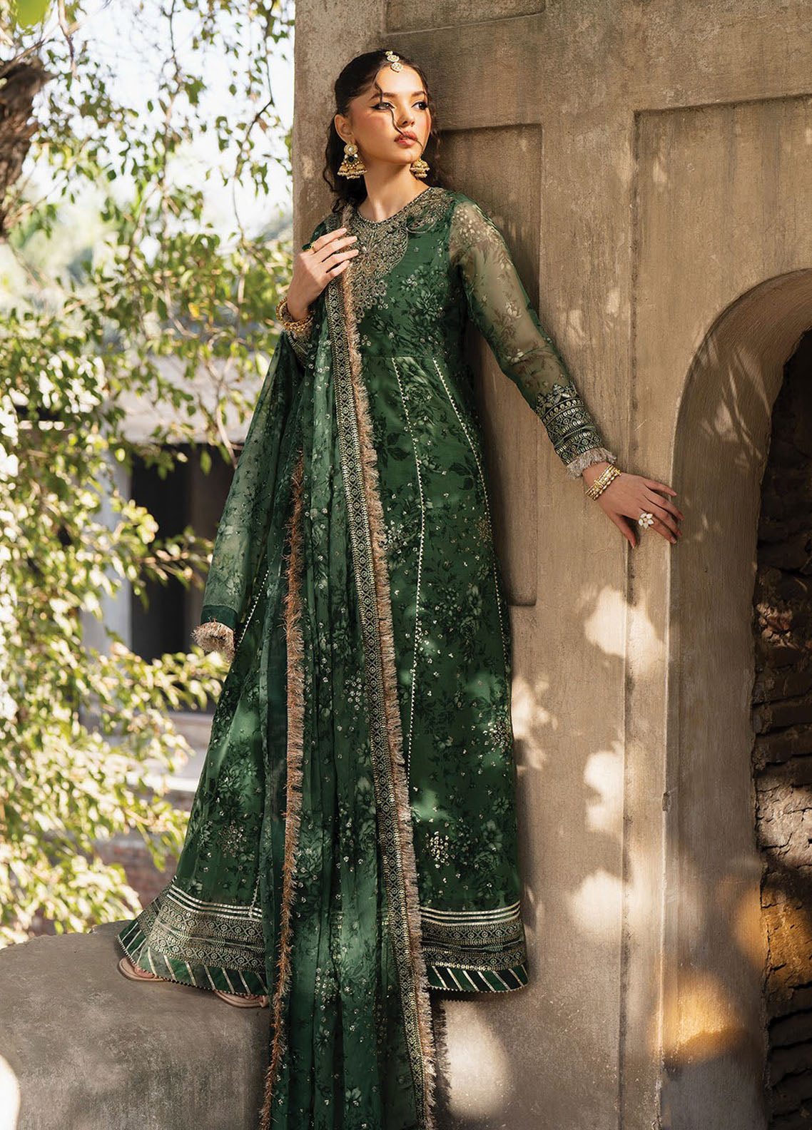 Rumi by Xenia Embroidered Chiffon Suit Unstitched 3 Piece XE25RF D-05 Shafaq