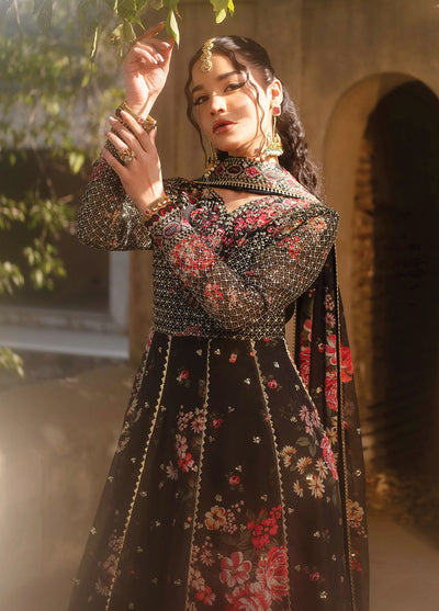 Rumi by Xenia Embroidered Chiffon Suit Unstitched 3 Piece XE25RF D-11 Nazneen