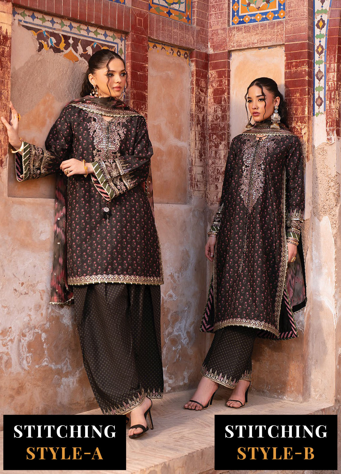 Rumi by Xenia Embroidered Raw Silk Suit Unstitched 3 Piece XE25RF D-04 Ruhi