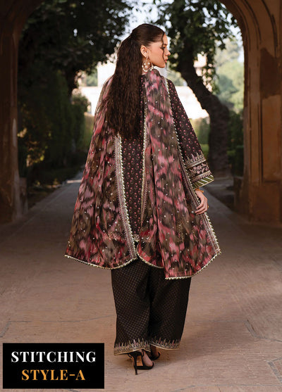 Rumi by Xenia Embroidered Raw Silk Suit Unstitched 3 Piece XE25RF D-04 Ruhi