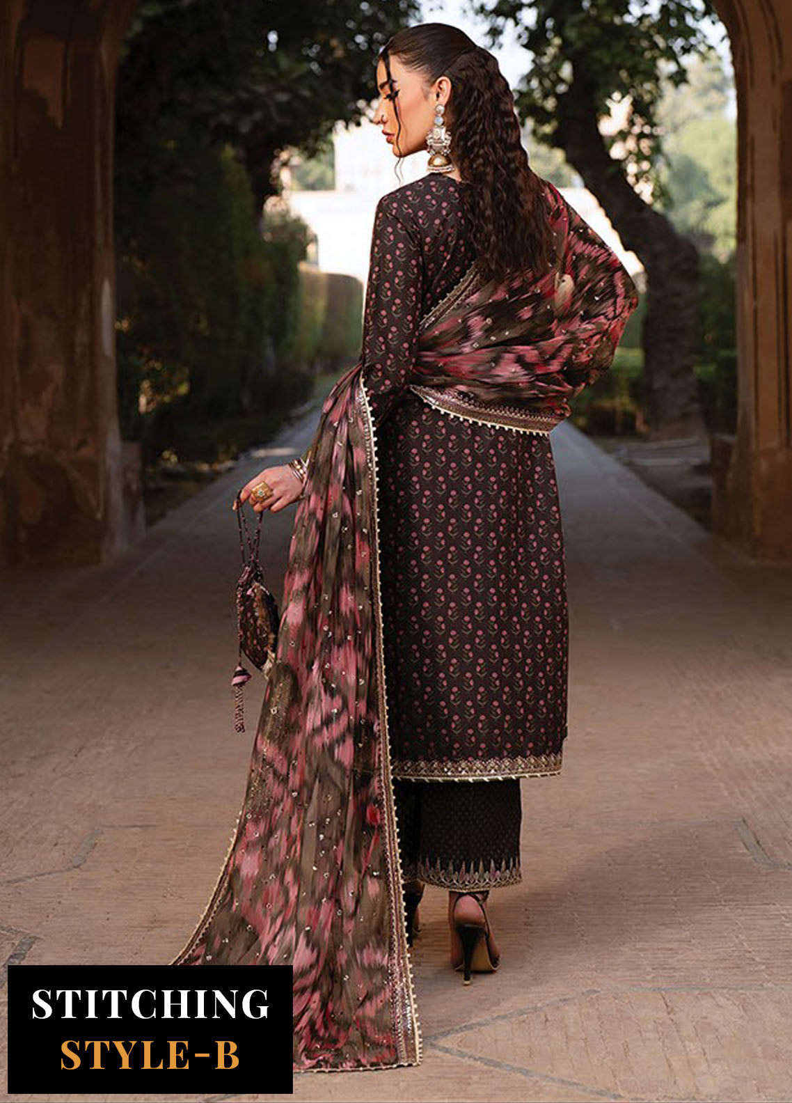 Rumi by Xenia Embroidered Raw Silk Suit Unstitched 3 Piece XE25RF D-04 Ruhi