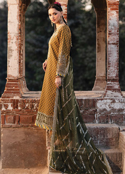 Rumi by Xenia Embroidered Raw Silk Suit Unstitched 3 Piece XE25RF D-10 Malika B