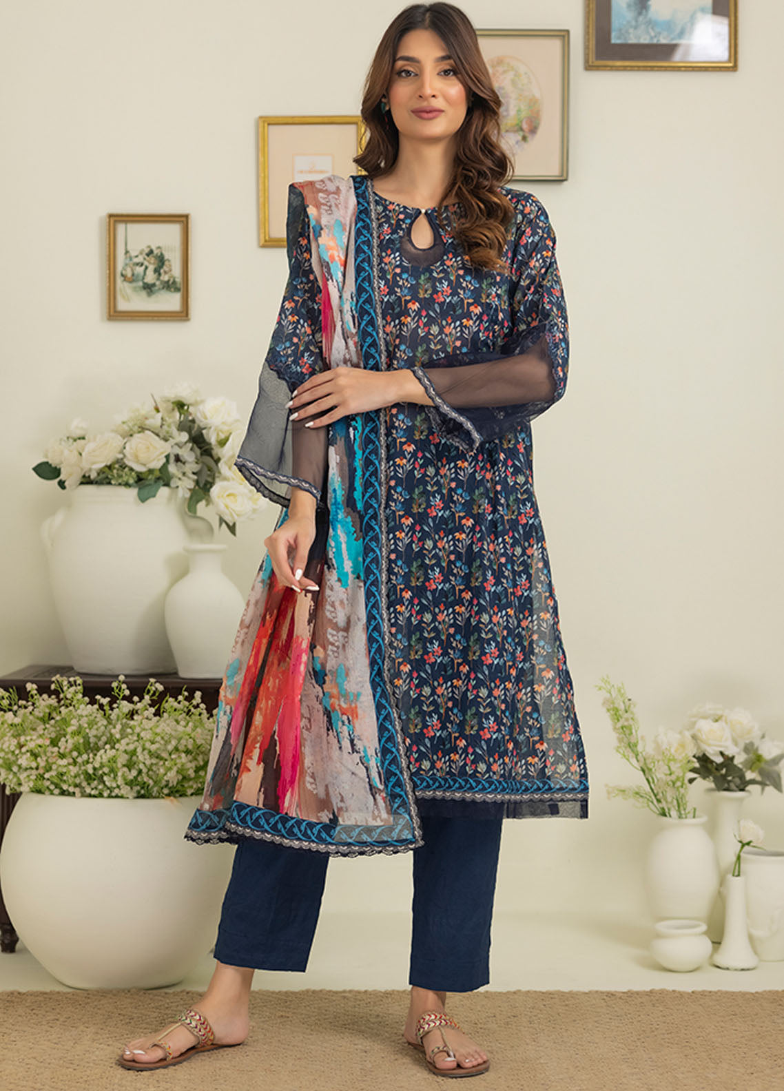 Salina By Regalia Printed Cotton Suit Unstitched 3 Piece RGT24SS3SPC3-3 - Mid Summer Collection