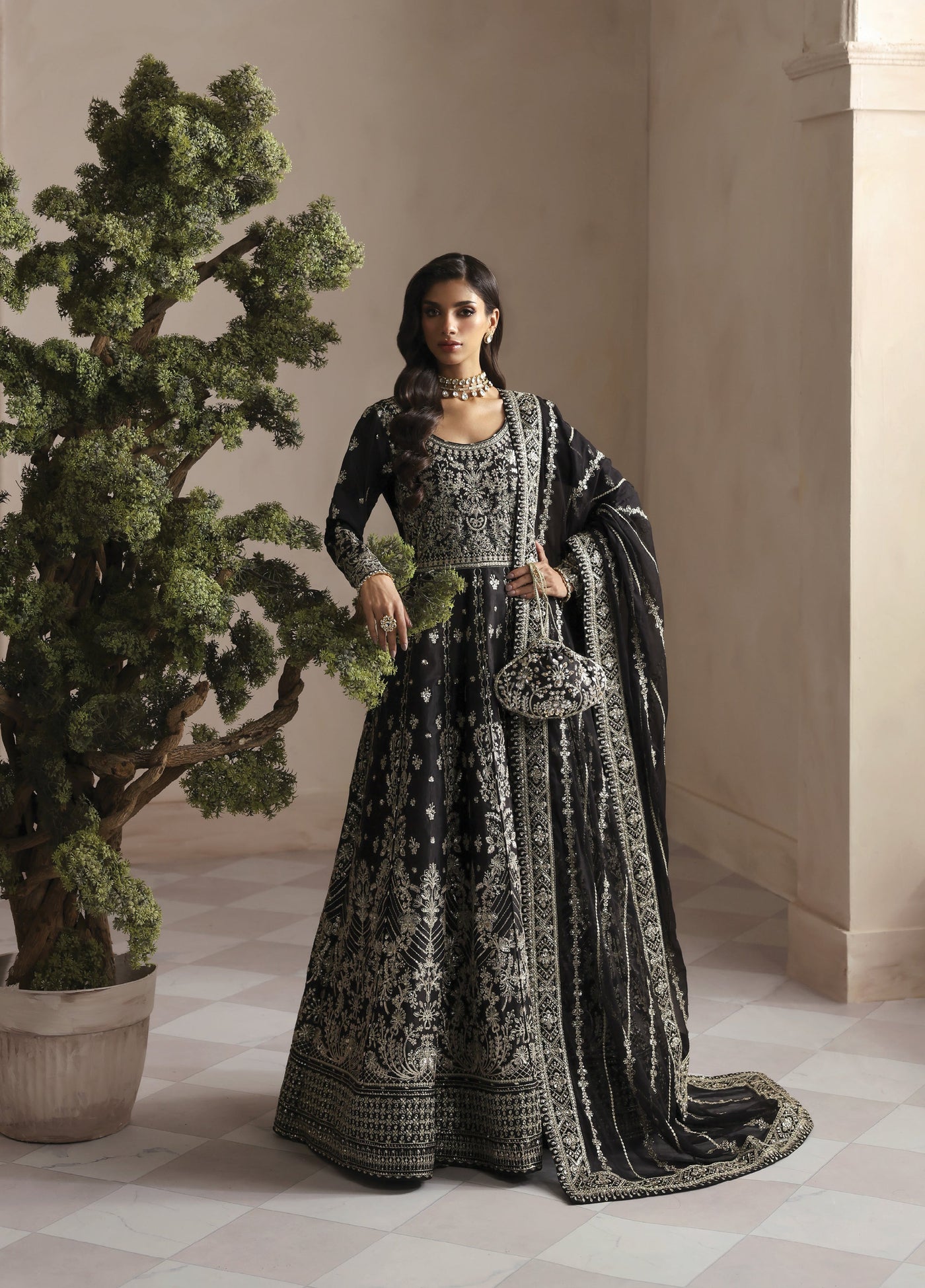 Serica by Gulaal Unstitched Raw Silk Embroidered Suits 3 Piece GL25URC D-SD09-Sorelia - Winter Collection