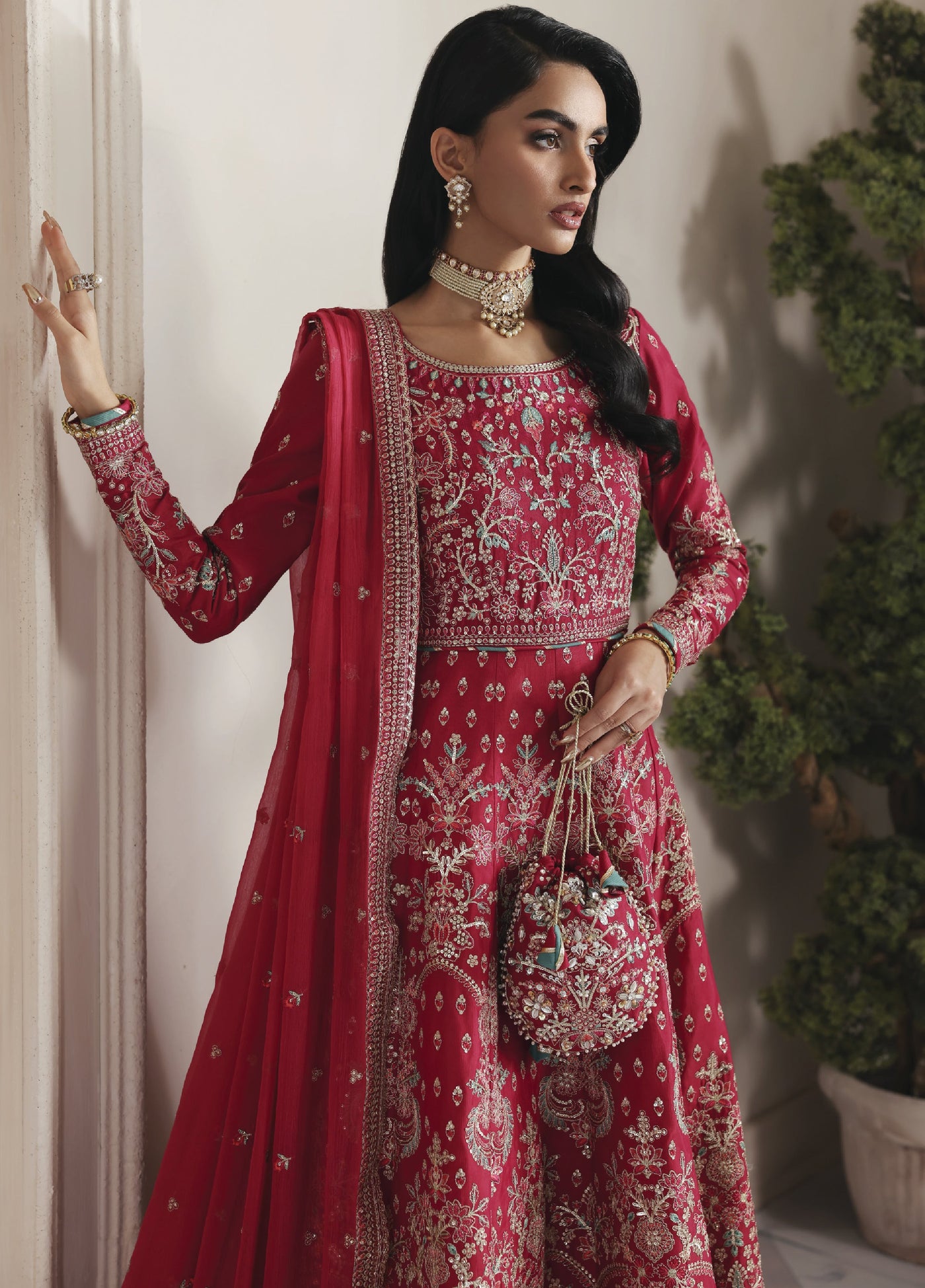 Serica by Gulaal Unstitched Raw Silk Embroidered Suits 3 Piece GL25URC D-SD10 Serosia - Winter Collection