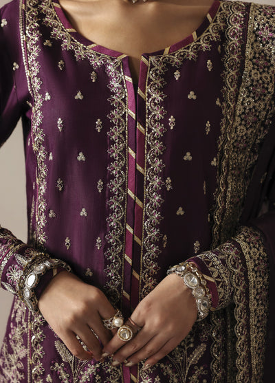 Serica by Gulaal Unstitched Raw Silk Embroidered Suits 3 Piece GL25URC D-SD11 Zarane - Winter Collection