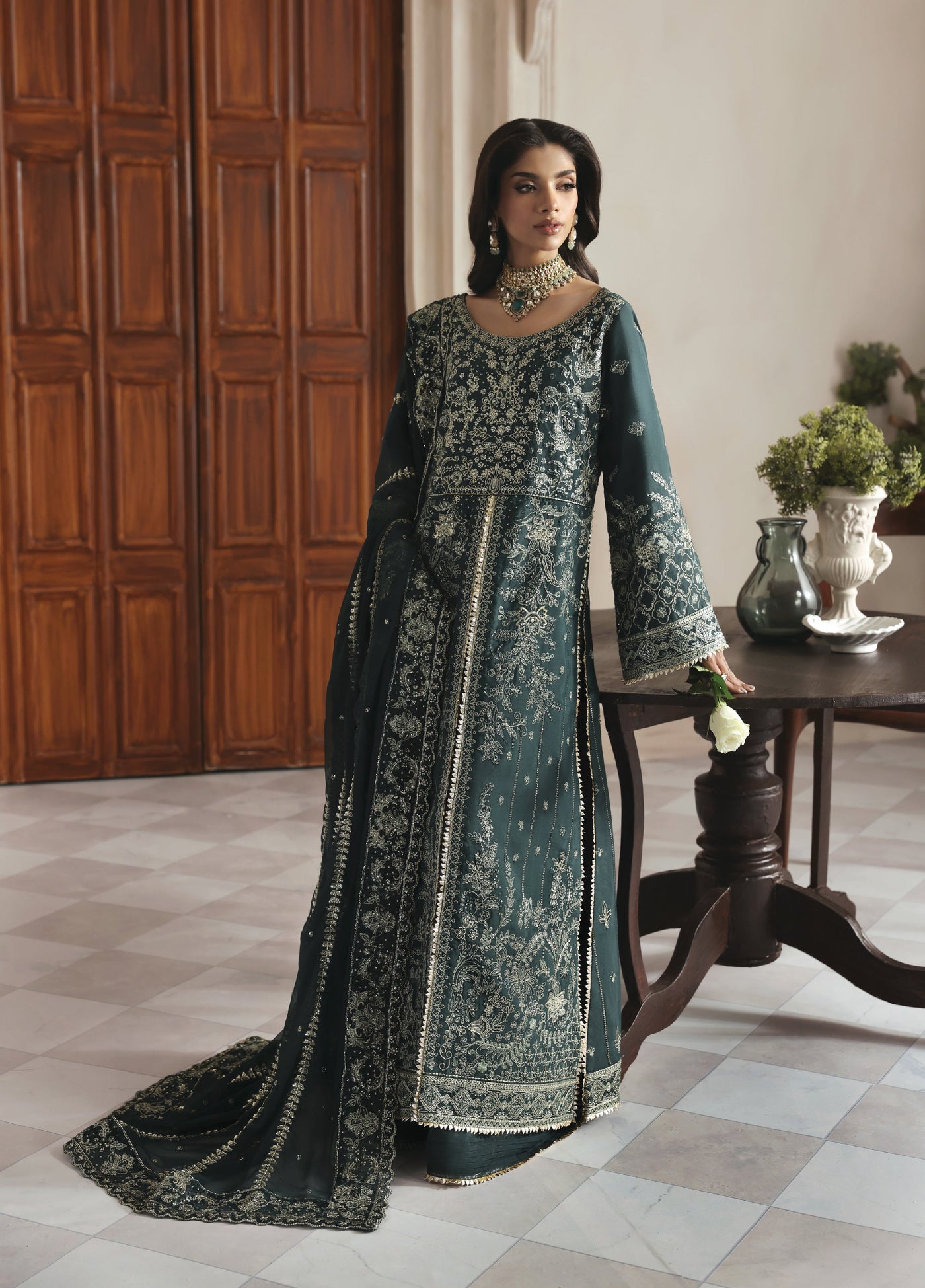 Serica by Gulaal Unstitched Raw Silk Embroidered Suits 3 Piece GL25URC D-SD12 Seraphine - Winter Collection