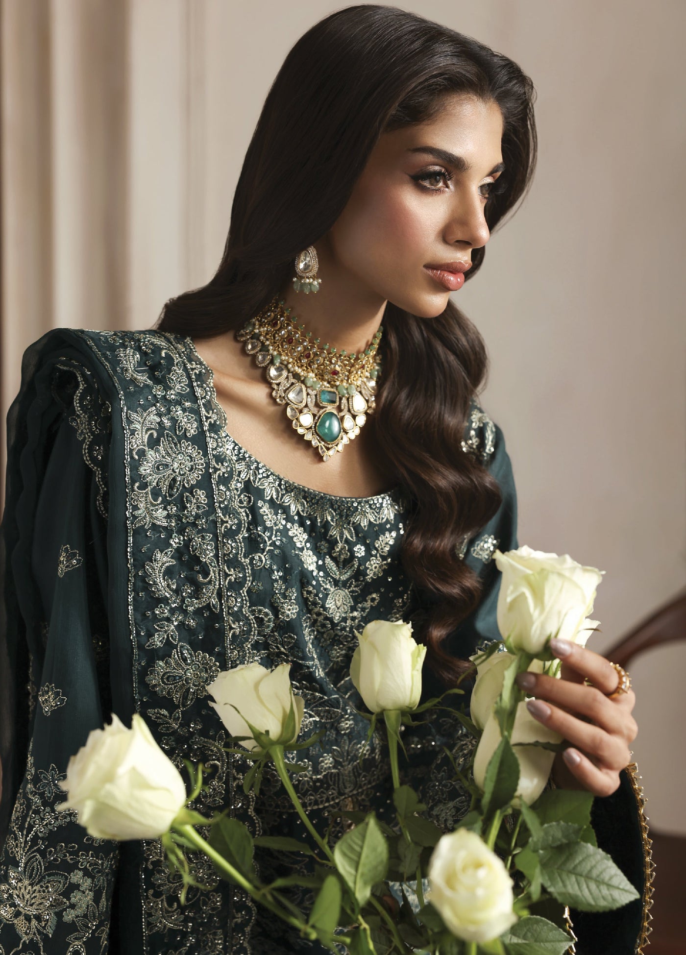 Serica by Gulaal Unstitched Raw Silk Embroidered Suits 3 Piece GL25URC D-SD12 Seraphine - Winter Collection