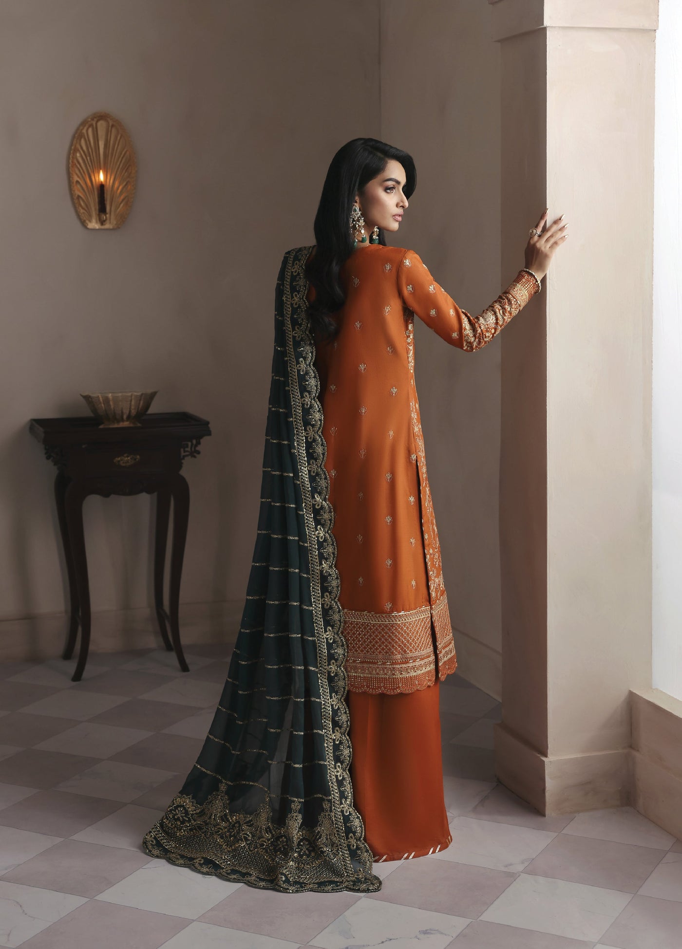 Serica by Gulaal Unstitched Raw Silk Embroidered Suits 3 Piece GL25URC D-SD13 Clora - Winter Collection