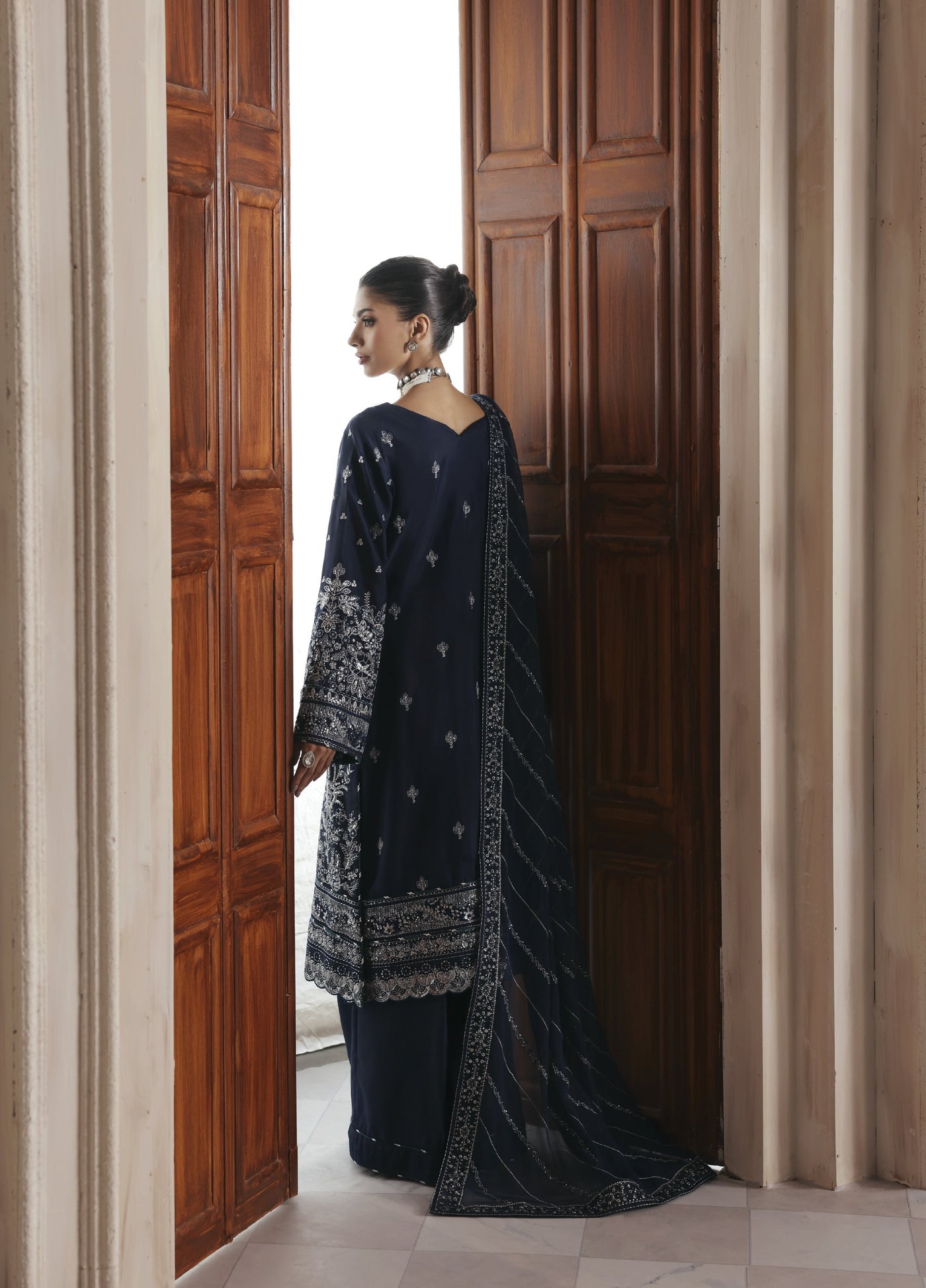 Serica by Gulaal Unstitched Raw Silk Embroidered Suits 3 Piece GL25URC D-SD14 Saphira - Winter Collection