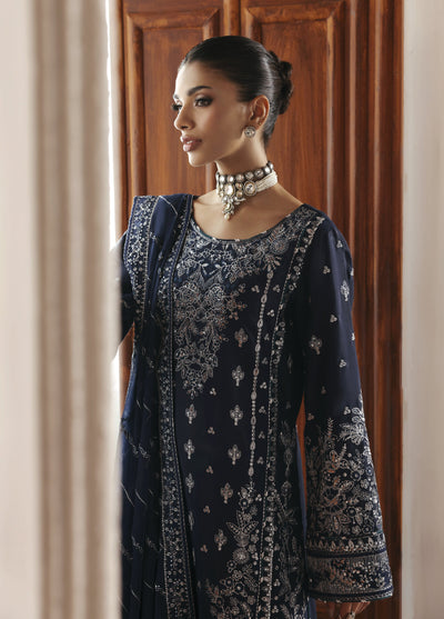 Serica by Gulaal Unstitched Raw Silk Embroidered Suits 3 Piece GL25URC D-SD14 Saphira - Winter Collection