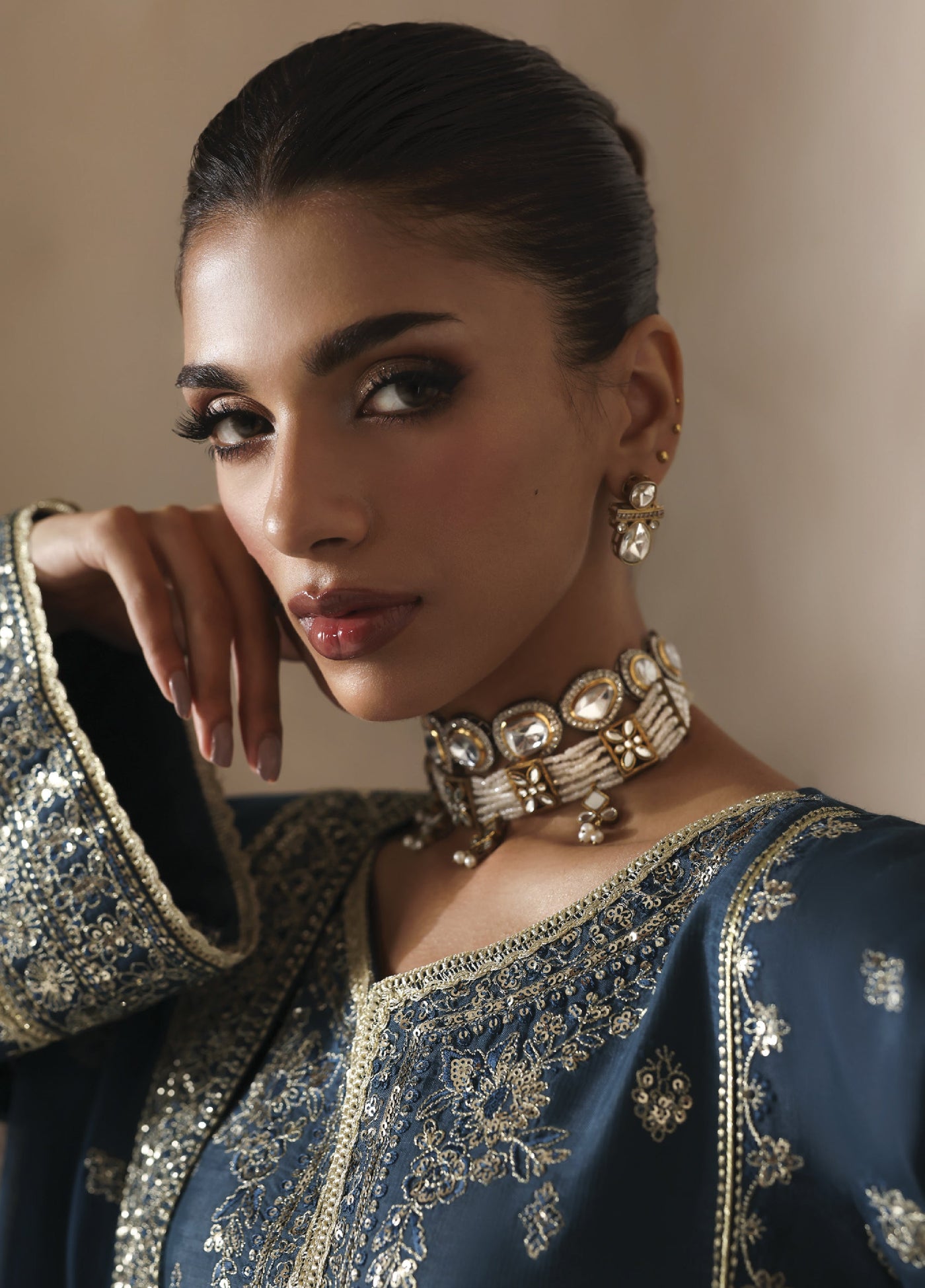 Serica by Gulaal Unstitched Raw Silk Embroidered Suits 3 Piece GL25URC D-SD15 Aeris - Winter Collection