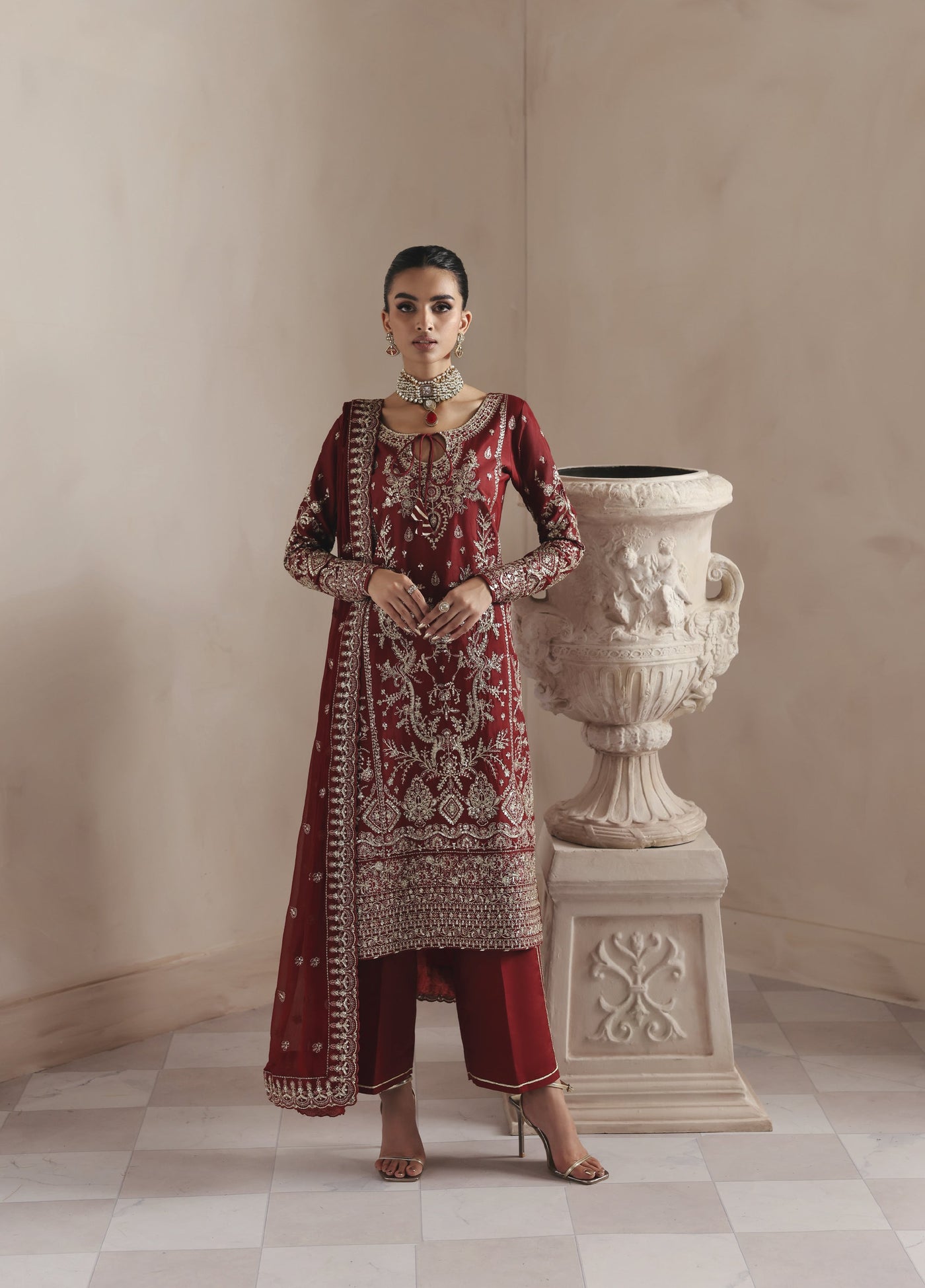 Serica by Gulaal Unstitched Raw Silk Embroidered Suits 3 Piece GL25URC D-SD16 Seryne - Winter Collection