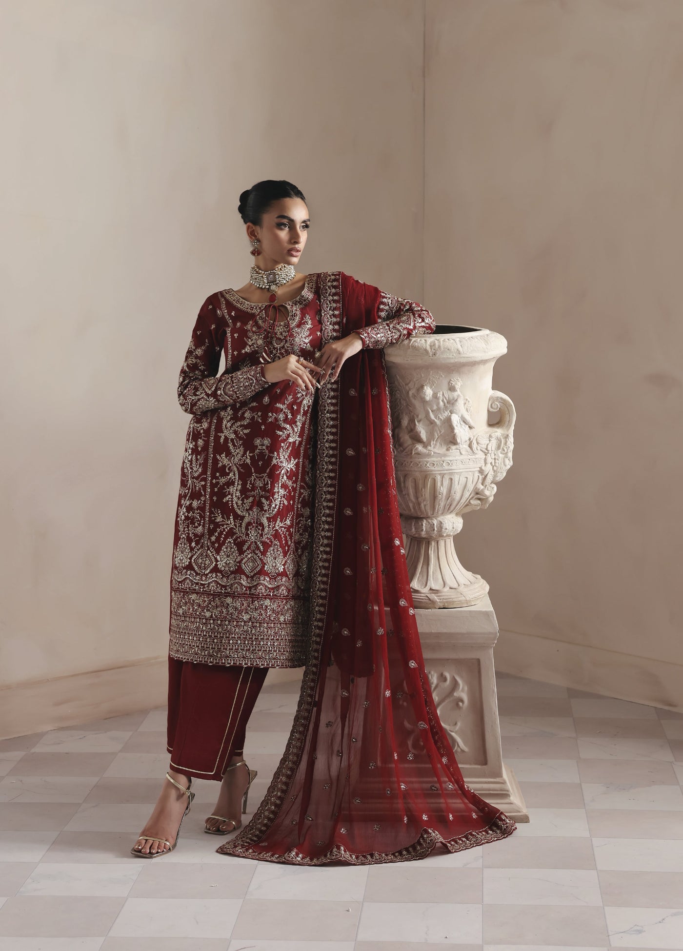 Serica by Gulaal Unstitched Raw Silk Embroidered Suits 3 Piece GL25URC D-SD16 Seryne - Winter Collection