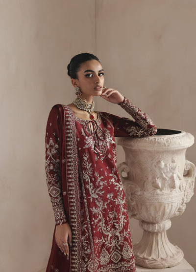 Serica by Gulaal Unstitched Raw Silk Embroidered Suits 3 Piece GL25URC D-SD16 Seryne - Winter Collection