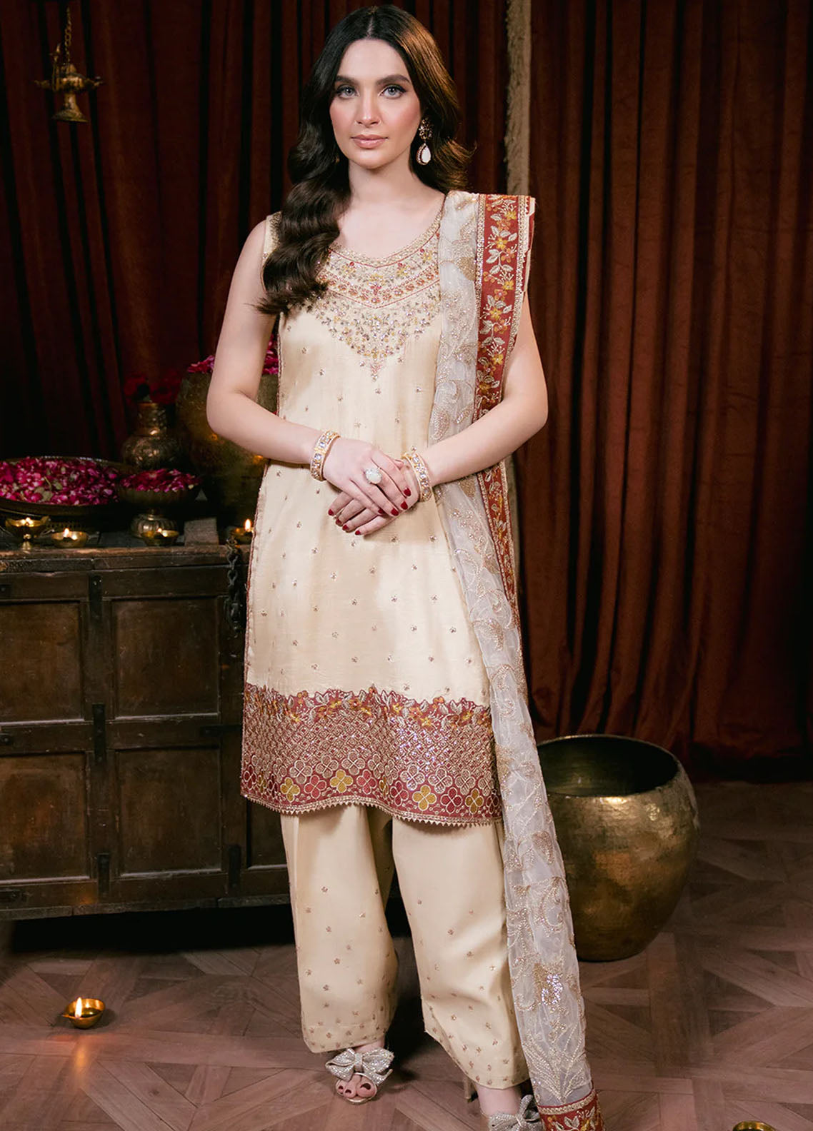 Shagun by Neeshay Unstitched Raw Silk Collection 2024 Roshni