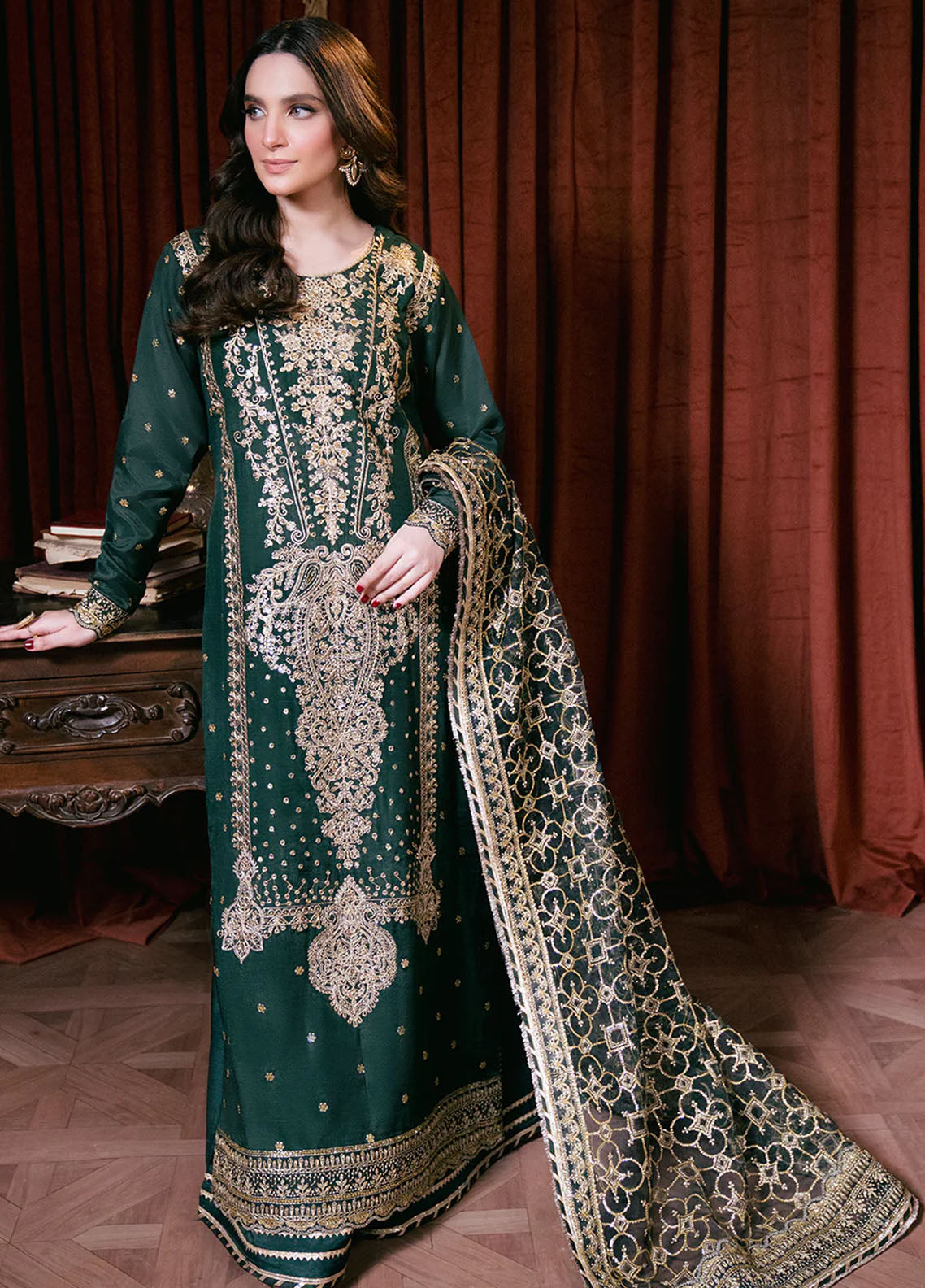 Shagun by Neeshay Unstitched Raw Silk Collection 2024 Zarbakht