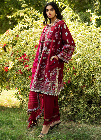 Siraa by Sadaf Fawad Khan Embroidered Lawn Suits Unstitched 3 Piece D-5B Wisteria