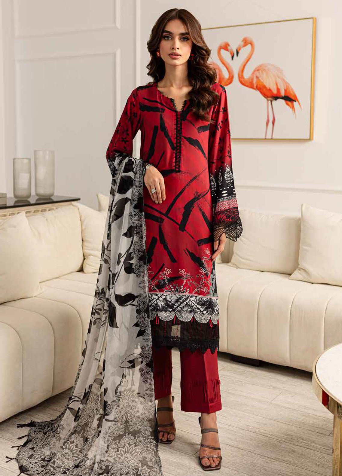 Signature Prints By Nureh Unstitched Printed Viscose Collection 2024 SP-1 25