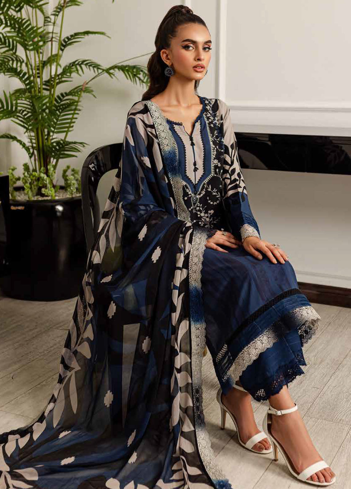 Signature Prints By Nureh Unstitched Printed Viscose Collection 2024 SP-1 26